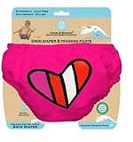 Charlie Banana Training & Swim Cloth Diaper - Red Petit Coeur - Small by Charlie Banana [並行輸入品]
