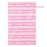 赤ちゃんにやさしい安心おむつ替えシート（日本製）　リボンとレース模様でプリティcute（スケアー地・スイートピンク）　B0704300