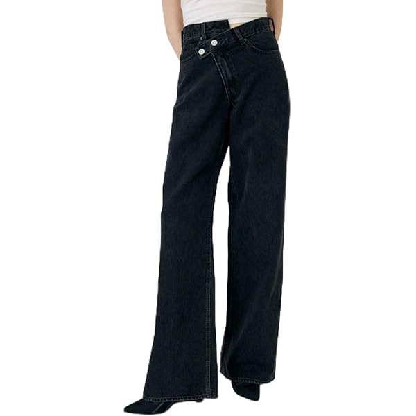 Amazon | [マウジー] CROSS WAIST WIDE STRAIGHT 010IS211-1801