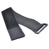 結束　固定ベルト　マジックテープ式　バンド バックル付き 伸縮タイプ フレキシブル ストラップ (幅5cm×長さ50cm)