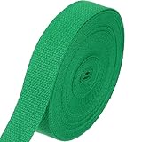 YUEYAER カバンテープ カラー テープ 25mm幅×10.5m~11m巻 厚み約1.4mm 手芸 アクセサリーパーツ 綿ぽい ポリエステル (グリーン)