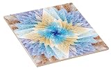 Rikki Knight Blooming Delicate wildflowersデザインアートセラミックタイル 6 inch ceramic ブルー 6inctile46674