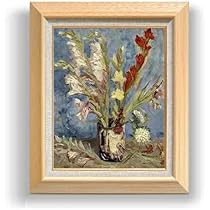 ゴッホ　油彩　肉筆『花瓶の花』表サイン　作品証明書　F6号　額装　b637 ゴッホ 油彩 肉筆『花瓶の花』表サイン 作品証明書 F6号 額装