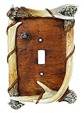 ビッグSky Carvers 30170247 Bark Antler単一スイッチプレート