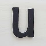シンプルブラック! 真鍮レター45mm　小文字　アルファベット u