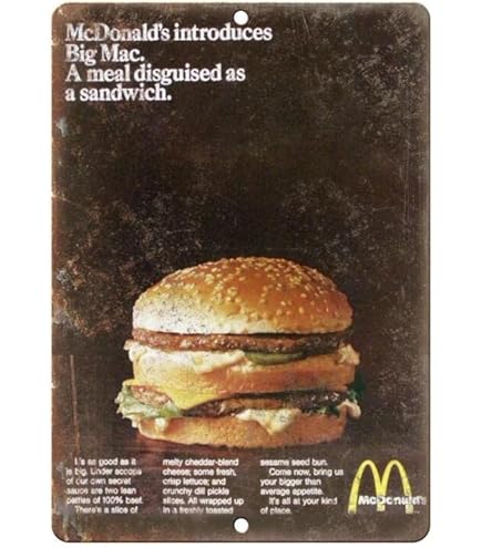 Amazon.co.jp: マクドナルド ハンバーガー マック ポスター メタル