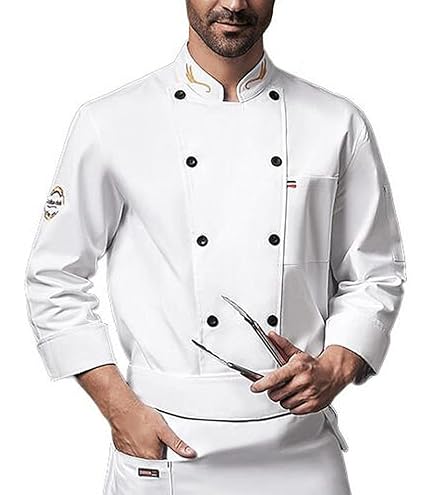 Amazon.co.jp: コックコート シェフ制服 ユニセックスシェフコート
