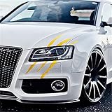 カーステッカー モンスターの爪カーステッカー40cmX12cm 爪痕ステッカー 傷跡 カーステッカー 車用 キャラクター3D効果 反射ステッカー デカール シール ワイルド 傷隠し 傷カバー モンスタークロースクラッチステッカー 面白い いたずら 車ドア ヘッドライト デカール カーステッカー 汎用 車用デコレーション カーアクセサリー (イエロー)