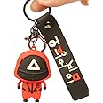 Jielimei キーホルダー ○△□ 警備員 BOSS 韓流ドラマ アニメペンダント キーチェーン イベント イカゲーム Cosplay 萌えグッズ カラビナ 携帯ストラップ 鍵 自動車 飾り 雑貨 小物 (△)