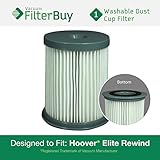 Hoover Elite Rewind Dust Cup Filter, Part 59157055. Designed by FilterBuy to fit ALL Hoover Elite Re