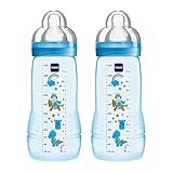 MAM 330ml Baby Bottle (Blue, Pack of 2)
