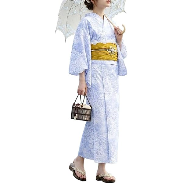 Amazon | 倭物やカヤ 夏華二部式浴衣【UVカット加工】 7IA-4224 (BK