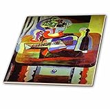 フローレンCubism Art – Picasso Painting Bowl of fruit Nギター – タイル 8-Inch-Ceramic ct_61846_3