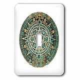 3drose All Things Mexican – イメージのターコイズとゴールドAztec Calendar – 照明スイッチカバー – シングルトグルスイッチ( LSP _ 255501 _ 