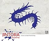 JINTORA ステッカー/カーステッカー - centipede - 百足 - 100x100mm - JDM/Die cut - 車/ウィンドウ/ラップトップ/ウィンドウ- ブルー