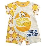 《初夏盛夏対応》 CHILD CHAMP(チャイルド チャンプ) スラブ天竺フルーツロンパス 80cm/Y レモン柄 NO.C-86182514