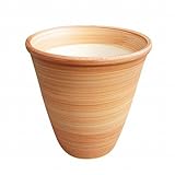 8号 小春 オレンジ 深型 植木鉢 おしゃれ 陶器 穴あり 三河焼