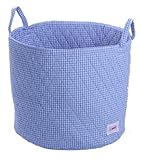 Minene Uk Gingha Panier de rangement Bleu Grande taille