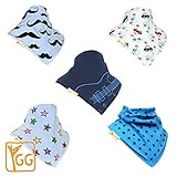 セットof 5 Groovi GeeファンキーブルーバンドルベビーBibsジッピー