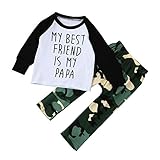 (プタス)Putars ベビー服 子供服 上下セット Tシャツ 長袖 男の子 my best friend is papa 迷彩柄 可愛い 春 秋 冬 スポーツ 運動会 旅行 記念日 プレゼント 6-