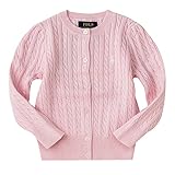 ポロ ラルフローレン キッズ ケーブルニット カーディガン Cotton tops sweater 女の子 子供服 （サイズ：M、カラー：Resort pink） Polo Ralph Lauren 