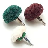 （Island Puppy） ナイロン 繊維 バフ ＋ 綿布 バフ セット研磨 材 入り 6mm 軸 電動 ドリル ビット (50mmサイズセット)