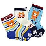 ミキハウスホットビスケッツ(mikihouse hotbiscuits) ３Ｐソックスパック 3足クルータイプ 靴下　17～19ｃｍ　ブルー（15）