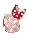 Masala Bib & Burp Set - Red - 2 ct by Masala [並行輸入品]