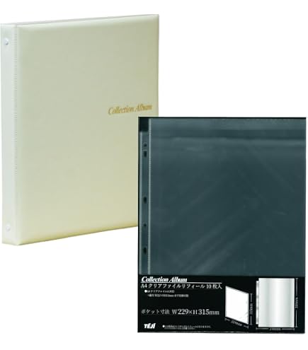 Amazon.co.jp: テージー A4コレクションアルバム 4穴リング式ファイル