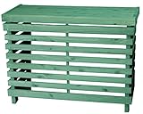 シンプルタイプ 室外機カバー 国産杉 横板 ※アジャスター無し 内寸：幅896ｍｍ×奥行397ｍｍ×高さ710ｍｍ GG（グレイッシュグリーン）色