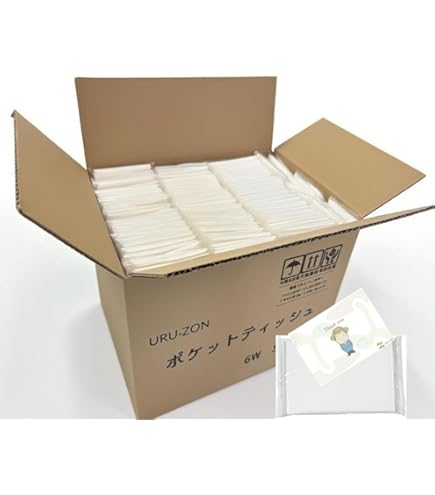 Amazon.co.jp: ポケットティッシュ 500個入り 6W（1袋2枚重ね6枚入り