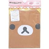 リラックマ 食事用 長袖エプロン Rilakkuma リラックマ-ブラウン◇30×36cm