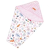 今治タオル もり 片面ガーゼ ベビータオル isso ecco (おくるみ, ピンク)