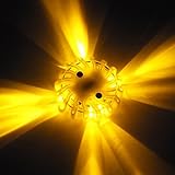 充電式LED警告灯・黄発光・9パターン発光/5セット（マグネット・充電器付）