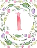 I: Monogram Initial Notebook Blank Lined Daily Journal Writing Large