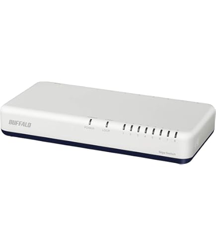 Amazon.co.jp: LSW6-GT-8NS/DWH [Giga 8ポート スイッチ 電源内蔵 金属