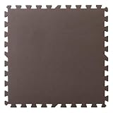 ジョイントマット 大判 ノンホルムアルデヒド チョコレートブラウン 60×60×1.0cm PE サイドパーツ付き 4枚セット プレイマット #9811002