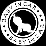 ベイビー イン カー ステッカーbaby in car /車用/シール/ Vinyl//ステッカー/bicr06(黒) (白)