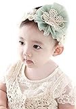 ベビー用ヘアバンド　ヘアアクセサリー　出産祝い　記念撮影 (ブルー)