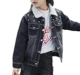 雲の花 女の子の冬リベット長袖ラムズウールカウボーイ子供服 (140cm)