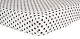 Trend Lab Print Flannel Crib Sheet, Black and White Dot by Trend Lab
