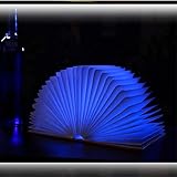 mulUoレザー折りたたみLED Booklightランプ常夜灯350ルーメン充電式スモールサイズ4色 ブルー Amzmuluo14981