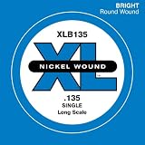 D'Addario ダダリオ ベース用バラ弦 ニッケル Long Scale .135 XLB135 【国内正規品】