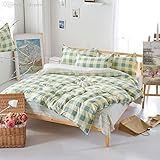 1 の新しい Wholesale-Brand アクアチェック掛け布団甘い綿のベッドリネンプレーンホーム寝具ツインクイーン、キングサイズ Wholeasle セット