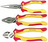 Wiha 32981 Insulated Industrial Pliers/Cutters Set, 3-Piece [並行輸入品]