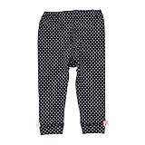 ニシキ リボン付きドットレギンス P3555 95cm・ブラック