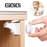 子子ロック – 磁気ベビーロック磁気安全キャビネットロック、ドリルやネジ必要なく、4ロック+ 1キーby gioioi