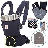 ベビーウエストベルト付エルゴベビー 抱っこ紐 ADAPTアダプト/アドミラル 防寒セットLd7【日本正規品2年間保証-SG認定付】本体＋防寒ケープ＋パッド２個+収納ポーチ付 ERGO Baby