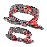 【ノーブランド品】 カチューシャ ヘアバンド ママと赤ちゃん セット ファッション かわいい あくせさりー 全3色 - グレー