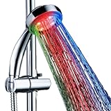 Housweetyシャワー ヘッド 温度で7色に色が変わる おもしろ LED　シャワー　円形